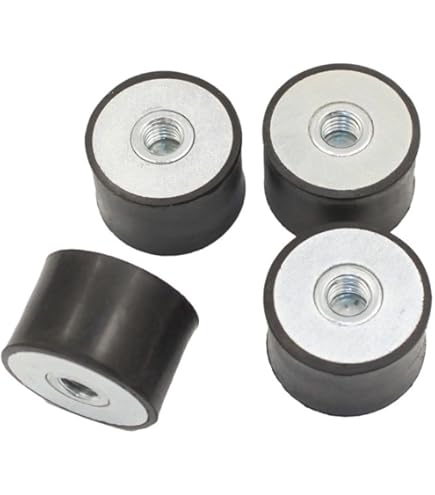 Uxcell 25x25mm M8 Thread Rubber Vibration Isolators Uxcell 4Pcs M8 Rubber Vibration Mounts - 25x25mm Anti Vibration Isolators Uxcell M8 Thread Rubber Vibration Isolators