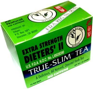 Bamboo Leaf Brand Extra Strength Dieters' II True Slim Tea 12 Bags