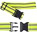 Techion Reflective Elastic Fabric Waist Belt Band with Buckle Clip and Two Reflective Strips for Cycling/Biking/Walking/Jogging/Running Gear and Outdoor Sports (Waistband)
