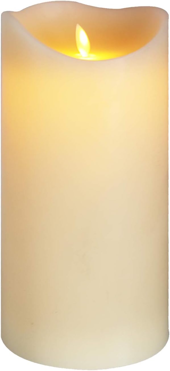 Eldnacele Large Flameless Candles Flickering with Timer(5"x 10")