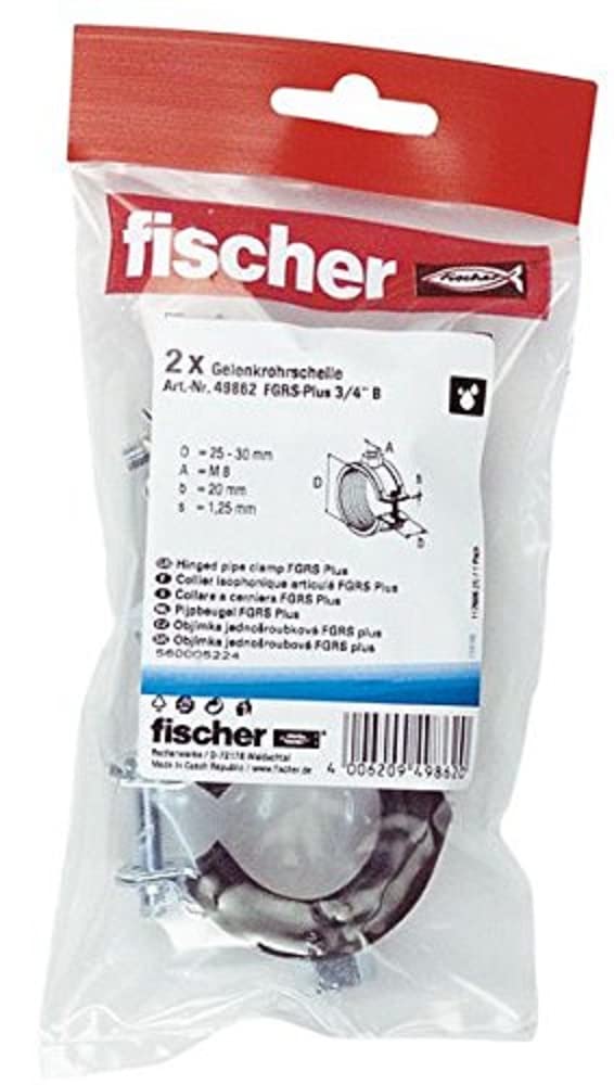 fischer 49862 Joint Pipe clamp, 3/4"