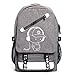 Luminous School Backpack, Unisex Oxford Laptop Backpack School Bag with USB Charging Port