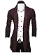 TAM WARE Mens Classic Fashion Marled Open-Front Shawl Collar Cardigan TWGG1308-WINE-US L