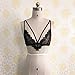 NOMENI Women Lace Floral Bralette Bralet Bra Bustier Crop Top Cami Unpadded Tank (XL, Black)