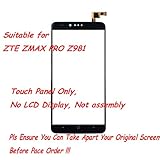 UoUo ~ Screen Replacement Part for ZTE ZMAX PRO Z981 Touch Screen Digitizer with 8 pcs tools gift(Black)