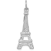 The Black Bow 14k White Gold Eiffel Tower Charm