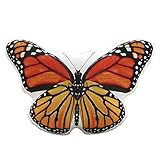 Funif Butterfly Throw Pillow Decorative Back Cushion Stuffed Plush Soft Toy for Kids Gift Orange 15.8