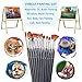 Paint Brush Set, 12Pcs Professional Paint Brushes for Acrylic Painting, Water Color Paintbrushes for Kids, Easter Egg Painting Brush, Halloween Face Paint Brush, Fan Round Pointed Tip Brush - Black