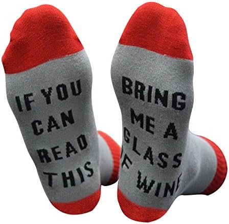 YITU Novelty Cotton Socks - IF You Can Read This PLEASE Bring Me Some Wine Socks