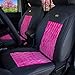 FH Group Pink/Black PU204PINKBLACK102 Victorian Style Luxurious Leatherette Cushion Pad Seat Covers-Fit Most Car, Truck, SUV, or Van