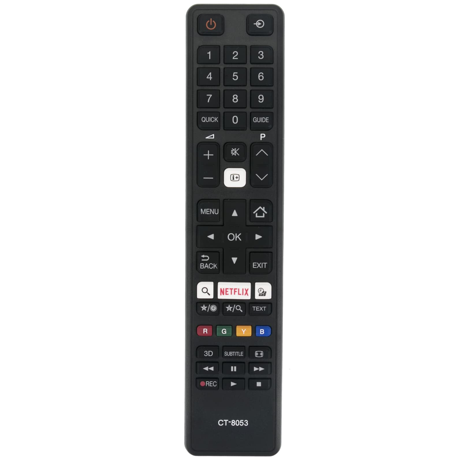 CT-8053 Sub CT-8069 Replacement Remote Fit for Toshiba Ultra HD TV 43U5663DG 43U6763DG 49U5663DG 49U6763DG 55U5766DG 55U6763DG 55U6763DG 65U6763DG 75U6763DG 43U5766DG 49U5766DG 55U7763DG 48U7653DB