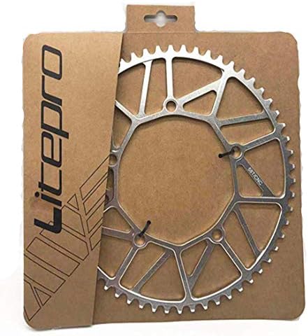 jklapin Litepro crankset Speed Hollow CNC Alloy Single Disc Chainwheel Road Folding Bike Chain Wheel 50/52/54/56/58T ChainringP8 SRA683 JP8