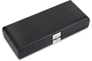 GYZOUKA Oboe Reed Case 2 Layers Wooden PU Leather Cover Reed Case Holder Storage Box for 40pcs Oboe Reeds