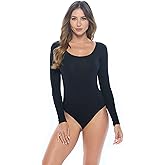 Natural Uniforms Long Sleeve Scoop Neck Body Suit-Breathable Cotton Stretch