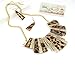 Ularmo Hot Selling Wild Womens Mixed Style Bohemia Leopard Bib Chain Necklace and Earrings Jewelry