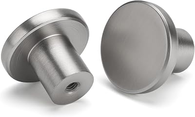 LONTAN 4 Pack Brushed Nickel Door Knobs 30mm 22mm Aluminum Cabinet Drawer