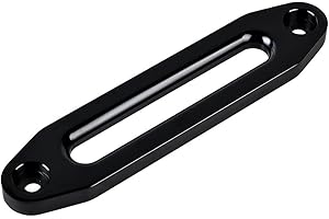 Astra Depot Anodized Black CNC Machine Aluminum Hawse Fairlead Standard 10" 8000-15000 LBs for ATV UTV Winch Rope Cable