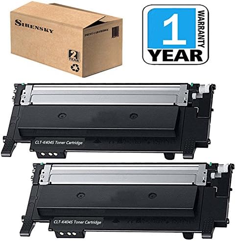 CLT-K404S Toner Cartridge Black 2 Pack Compatible for Samsung 404 404S K404S Toner, use in Xpress C430W C480FW Laser Printer, Sirensky