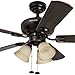 Honeywell Springhill 44-Inch Ceiling Fan with 3 Sunset Shade Lights, Five Reversible Cimarron/Ironwood Blades, Oil-Rubbed Bronze