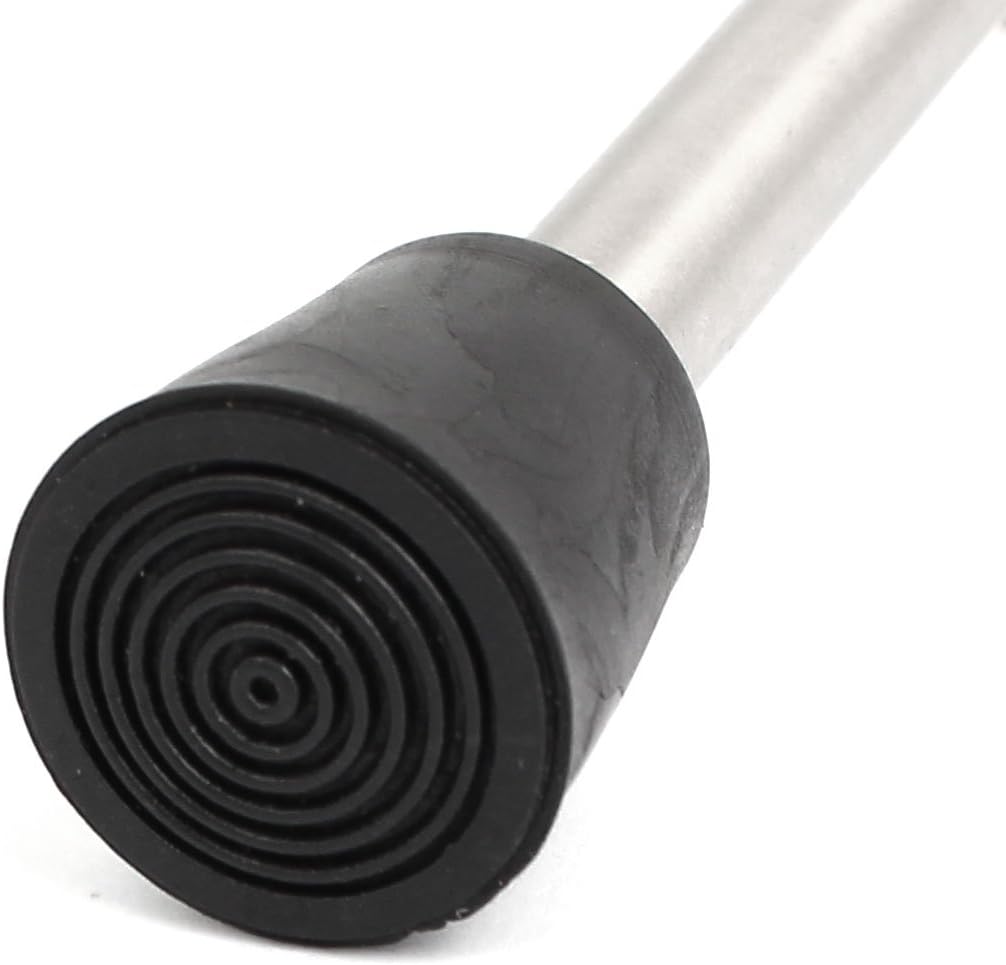sourcing map Floor Mounted Door Stop Stopper Bumper Silver Tone 120mm Long, 120mm,1pcs - Image 4