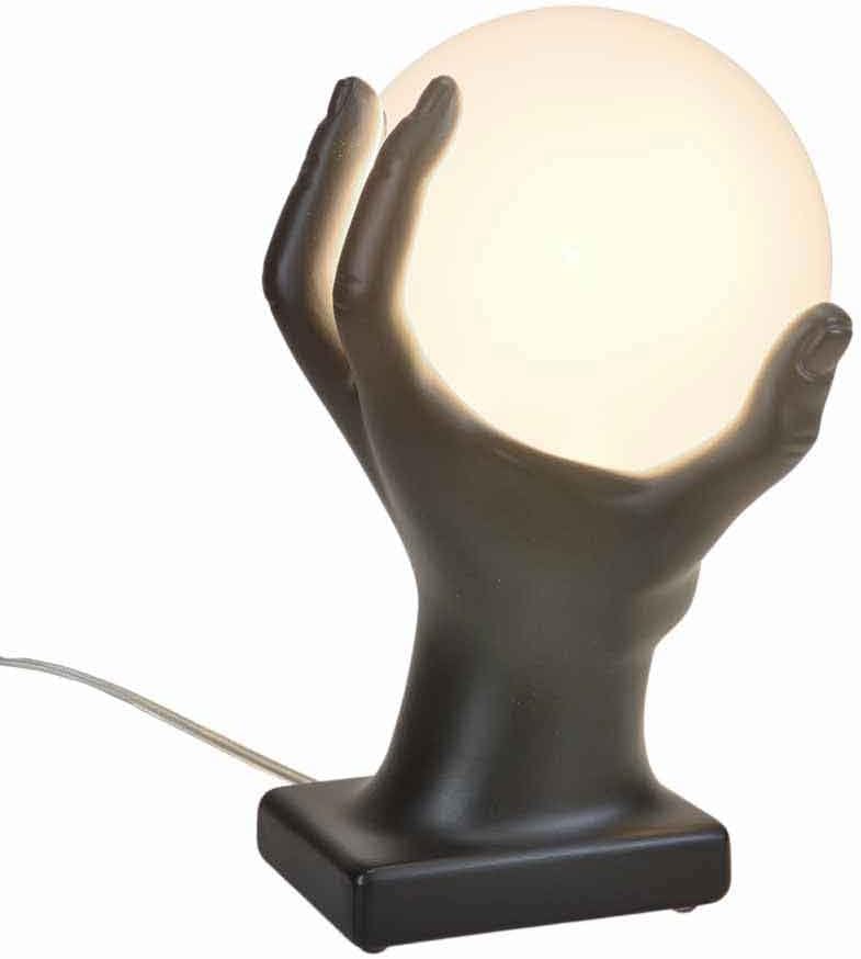 Wall lamp Mano Globo Matte Black Resin Made in Italy