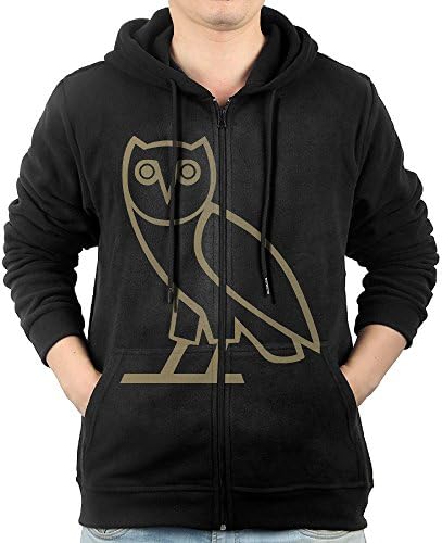 Men Drake Gold OVOXO Full Zip Hooded Sweatshirt Pullover