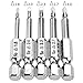 XT AUTO 5pcs in One Set Magnetic Triangle Head Screwdriver Bits S2 Steel 1/4 Hex Shank