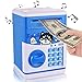 Yoego Kids Money Bank, Electronic Piggy Banks, Great Gift Toy for Kids Children, Paper Auto Scroll Money Saving Music Box Password Coin Bank,Perfect Toy Gifts for Boys Girls (Blue-Dog)