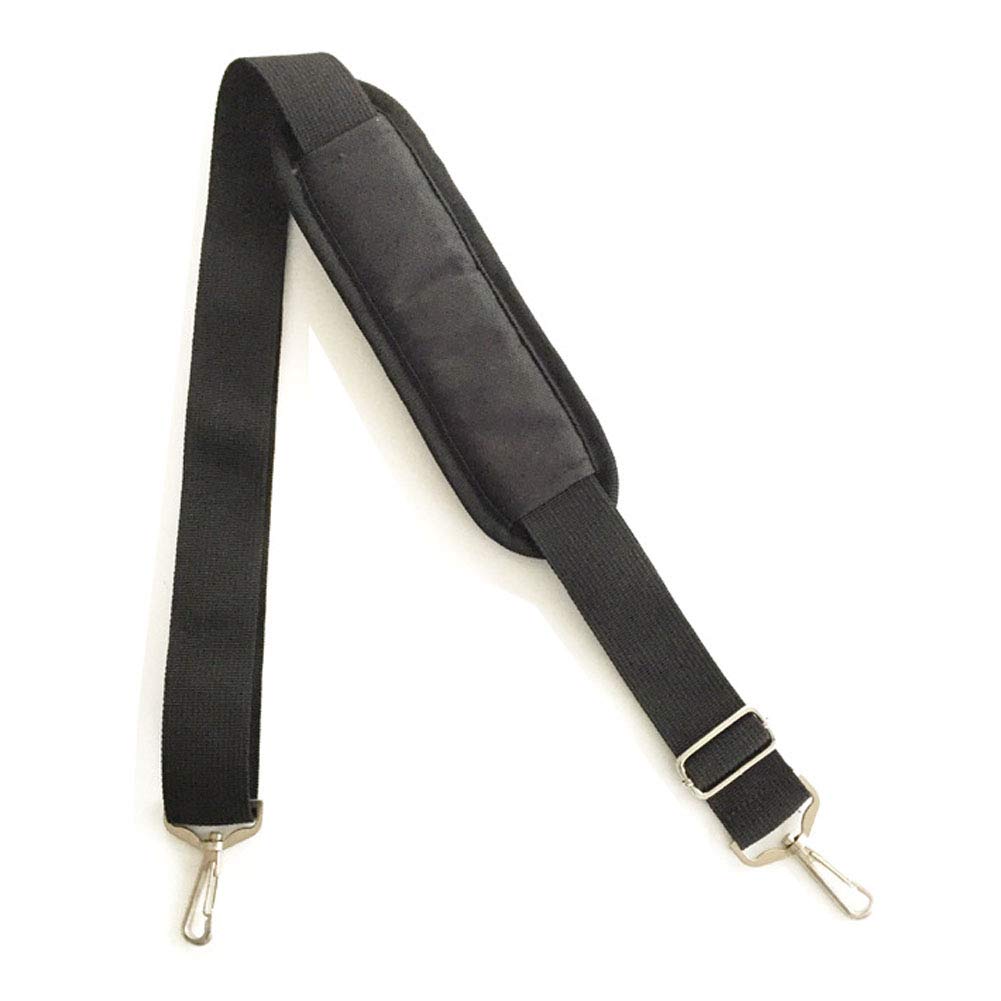 Universal Replacement Shoulder Strap Strap Detachable Soft Padded Adjustable Belt with Metal Swivel Hooks for Luggage Laptop Camera Crossbody Bag - Black