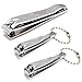 Luxxii (3 Pack) Sharp Sturdy Nail Clippers Set with Nail File Toenail & Fingernail Clippers Nail Cutter Clipper Gift Set for Men and Women (A)