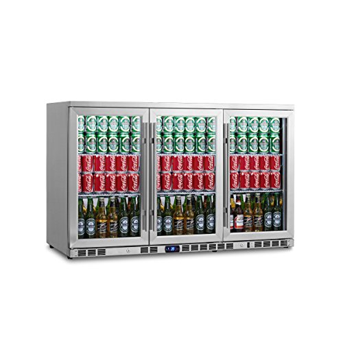 KingsBottle Under Counter Beverage Cooler 265 Pounds, 3 Door Beer