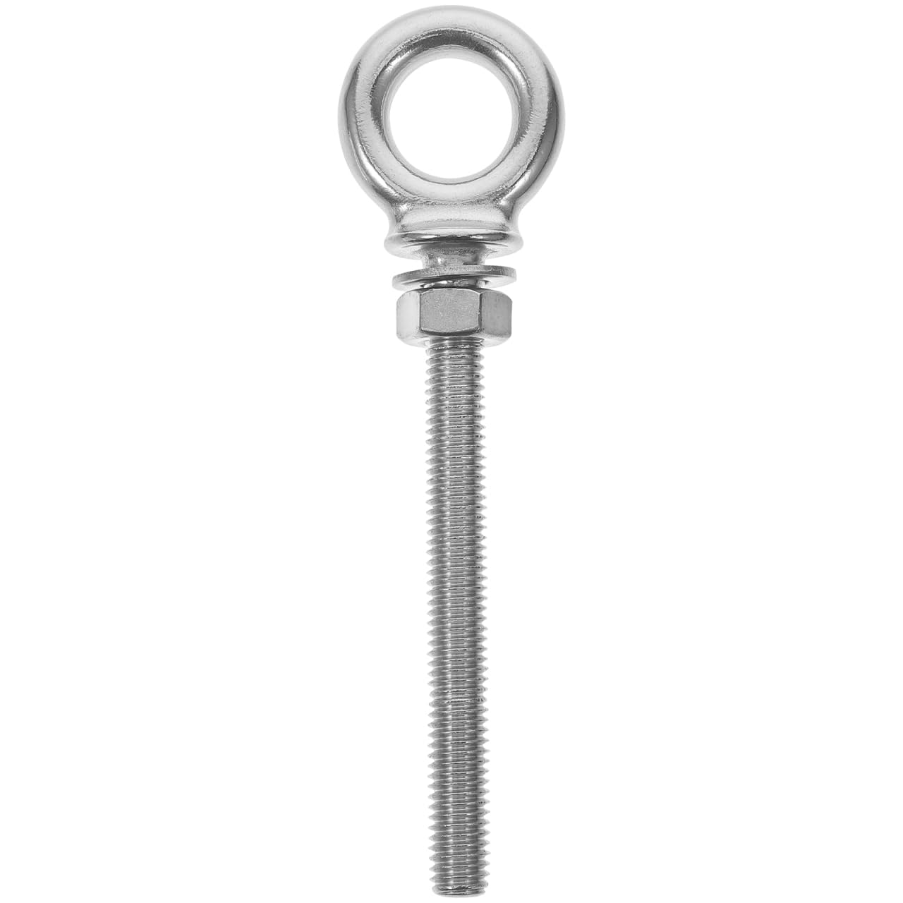 iplusmile M8 Long Ring Eye Bolt with Nut and Washer Stainless Steel 316 Marine Grade Lifting Screw Hook for Boat Dock Ceiling Hanging Hardware