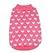 PanDaDa Puppy Dog Little Heart Pattern Knit Sweater Coat Jumper Jacket Small