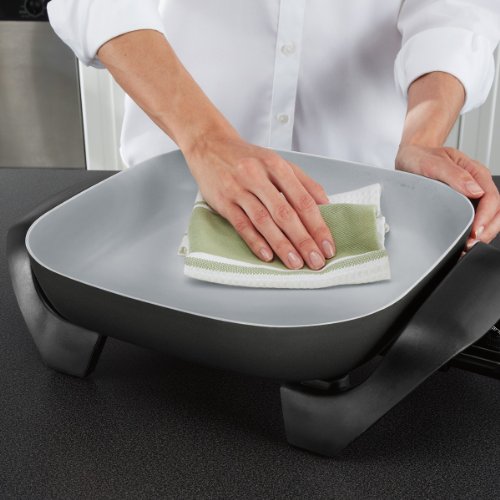 Oster Titanium Infused DuraCeramic Electric Skillet, 12 Inch, Square