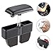 LILER Car Elbow Support Pads and Seat Pockets, Car Console Side Organizer Seat Gap Filler Catch Caddy, Car Central Adjustable Height Comfort Armrest Rest Pads (Black)