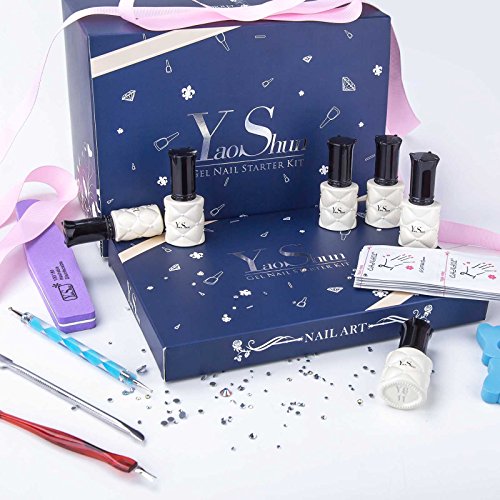Yao Shun Gel Polish Soak Off Nail Gel UV Gel Starter Kit with 24W LED Nail Lamp Base Top Coat Set and Manicure Tools Nail Art Home Use Kit#3 - Thumbnail 2