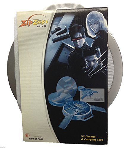 2003 Marvel Xmen Special Edition ZipZaps Micro RC X2 Garage & Carrying Case