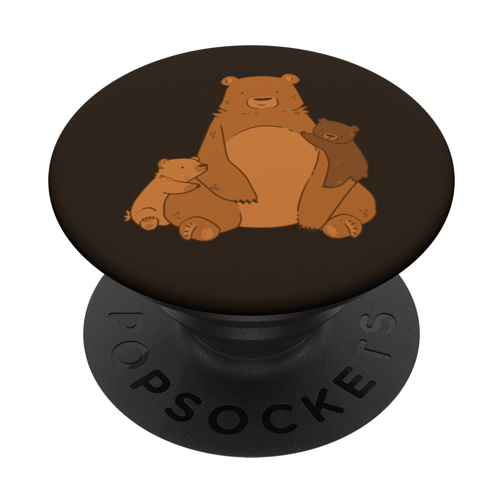 Bear Baby Motif For Brown Bears Team Or Mama Bear PopSockets Swappable PopGrip