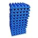 12 Pack Wedge BLUE/Black Acoustic Soundproofing Studio Foam Tiles 2