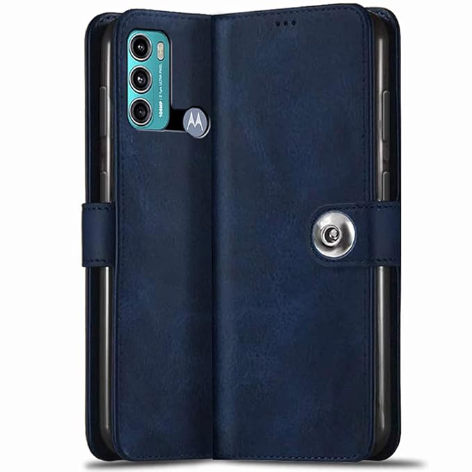 TheGiftKart Genuine Leather Finish Motorola Moto G60 / G40 Fusion Flip
