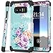 PIXIU Galaxy Note 8 case, Soft Silicone Hard Shell Solid PC Back,Shock Absorption Anti Scratch Hybrid Dual Layer Phone case for Samsung Galaxy Note 8 Peony