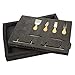 Cheese Board Set – 10 Piece Charcuterie Board and Cheese Tools, Cheese and Meat Board with 4 Knife Tools, 2 Chalk Pens, 3 Cheese Markers, Black - 15.7 x 0.3 x 12.9 Inches