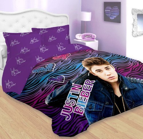 Justin Bieber Blue Pink Zebra Comforter Set Twin Size 2 Piece Set Buy Online In Montenegro At Montenegro Desertcart Com Productid 3680546