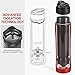 Coffee Maker French Press, Ohuhu 12 oz/350 ml Portable Coffee Travel Mug, Coffee Press for Ground Coffee, 4-6 Hours Cool Insulation Stainless Steel Tea Mug, Keeps Cold & Hot (Red)