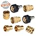 EDOU Pressure Washer Adapter Set,Quick Disconnect Kit, M22 Swivel to 3/8'' Quick Connect, 3/4" to Quick Release, 8-Pack