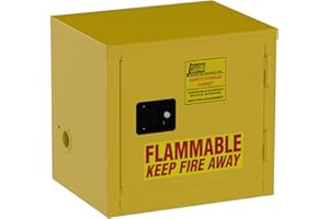 Jamco 6 Gallon Safety Steel Under Counter Metal Storage Cabinet for Flammable Liquids with Manual Closing Doors, Non Forkliftable, 23-Inch x 18-Inch x 22-Inch, Yellow