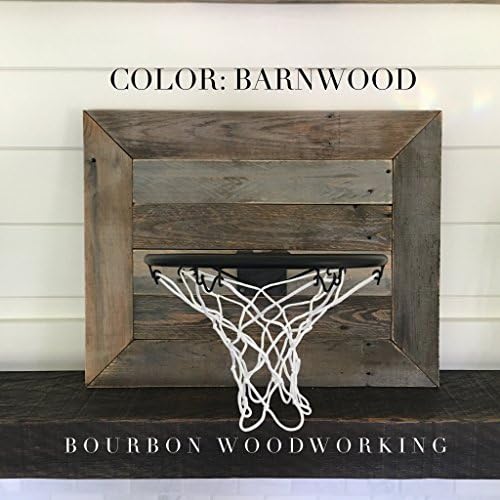 Rustic Reclaimed Wood Backboard With Basketball Hoop For Wall Hanging. Fixer Upper Farmhouse Style!