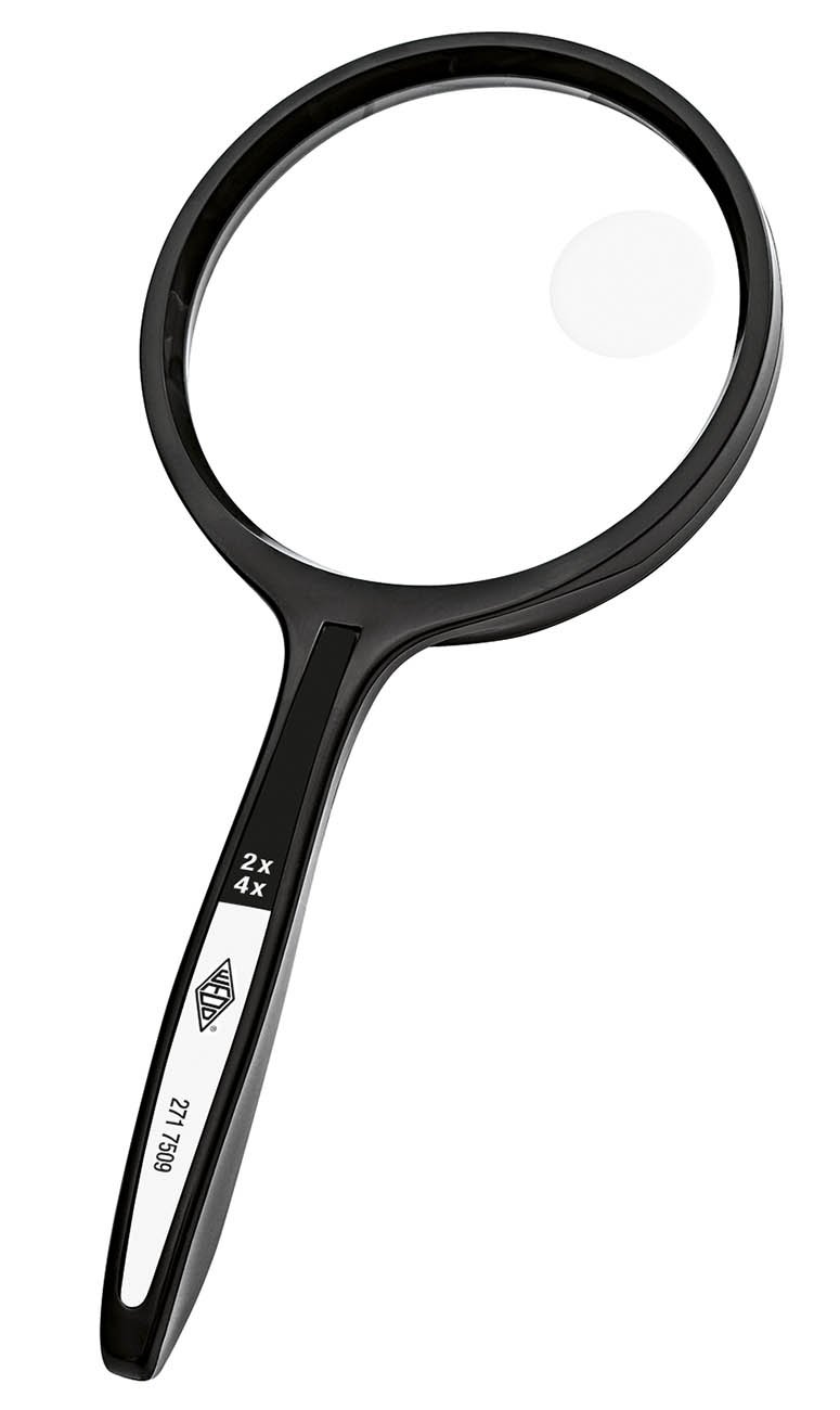Wedo 2717509 7.4 cm Round Shape Magnifier - Black