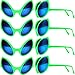 Weewooday 9 Pack Cool Alien Glasses Green Funny Sunglasses Party Favors for Party