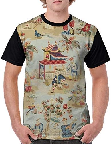 Chinoiserie Ancient Folk Art Men Casual 3D Printed T-Shirts Graphic Short Sleeve Tees Tops Fitness